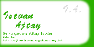 istvan ajtay business card